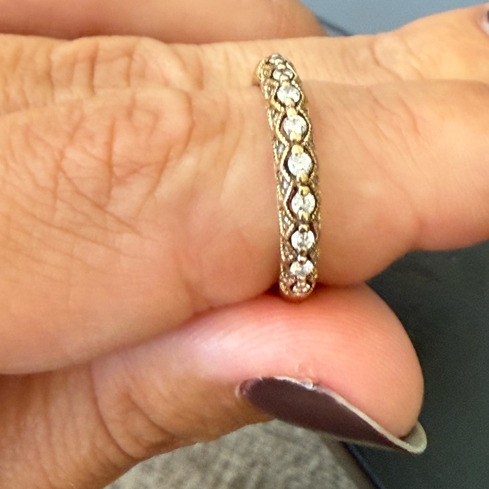 14K Gold .25ct Diamond Half Eternity Ring 7